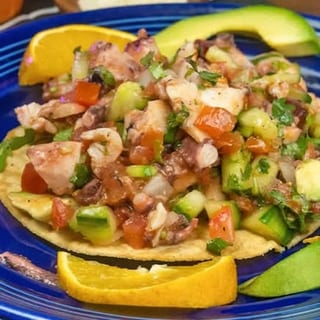 Tostadas De Ceviche De Pulpo